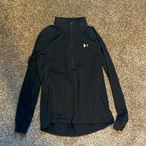 Under armour black three quarter zipper long sleeve